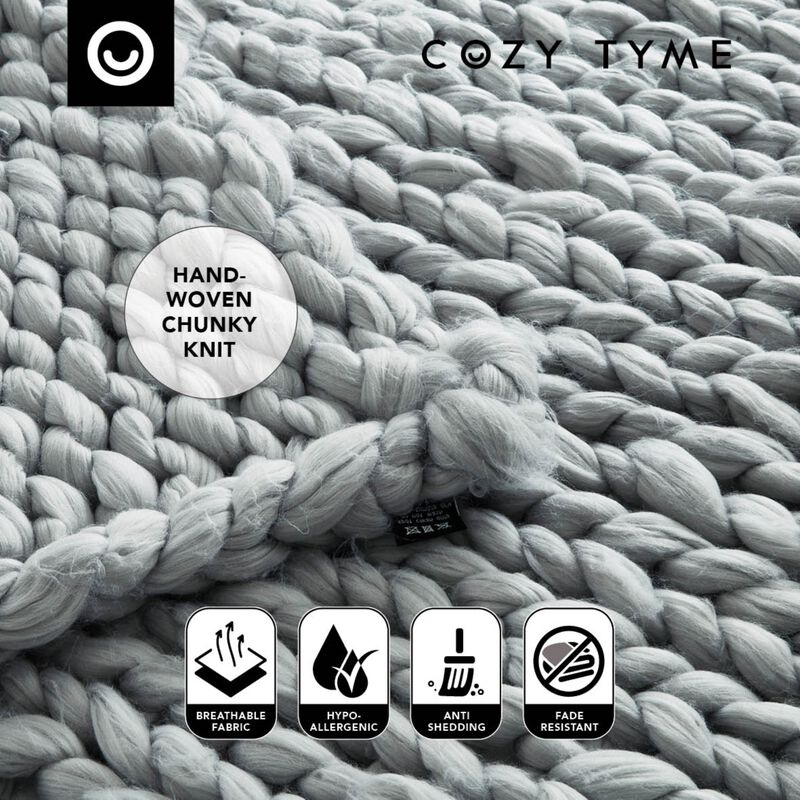 Cozy Tyme Lachance Chunky Knit Throw 40"x60".