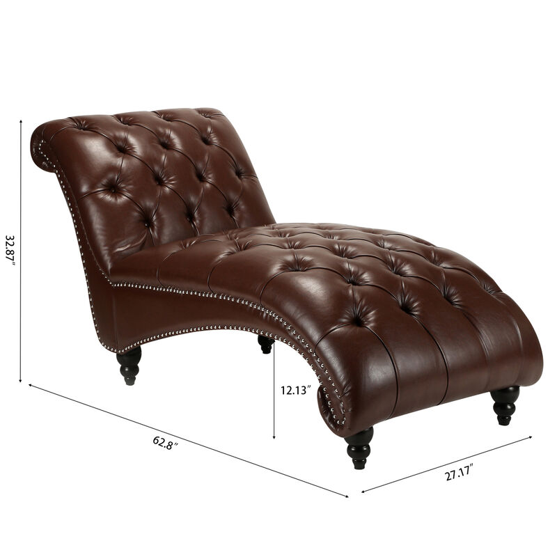 Tufted Armless Chaise Lounge