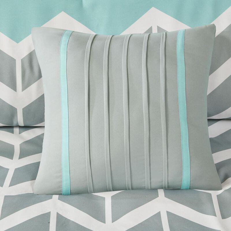 Belen Kox Teal Chevron Printed Comforter Set, Belen Kox