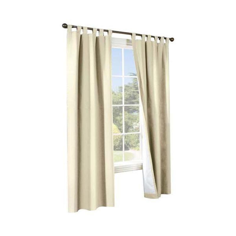 Commonwealth Thermalogic Weather Cotton Fabric Tab Panels Pair - 80x84" - Natural