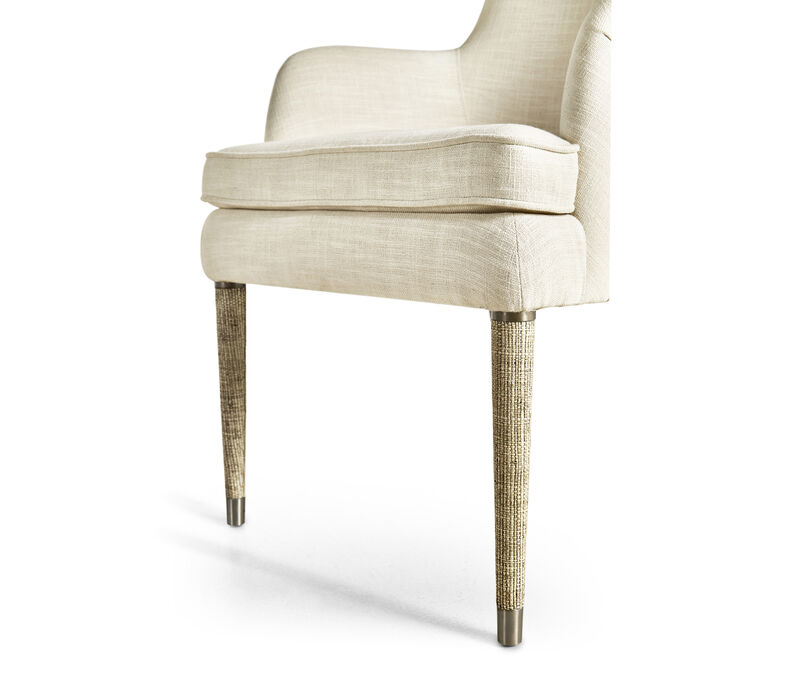 Shoal Linen & Grass Cloth Host Chair