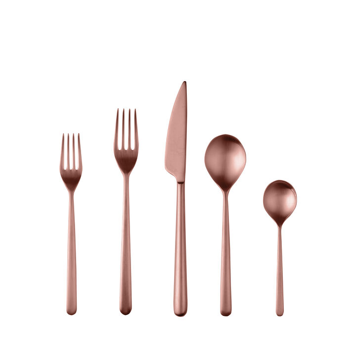 Linea 20 Piece Ice Bronze Flatware Set