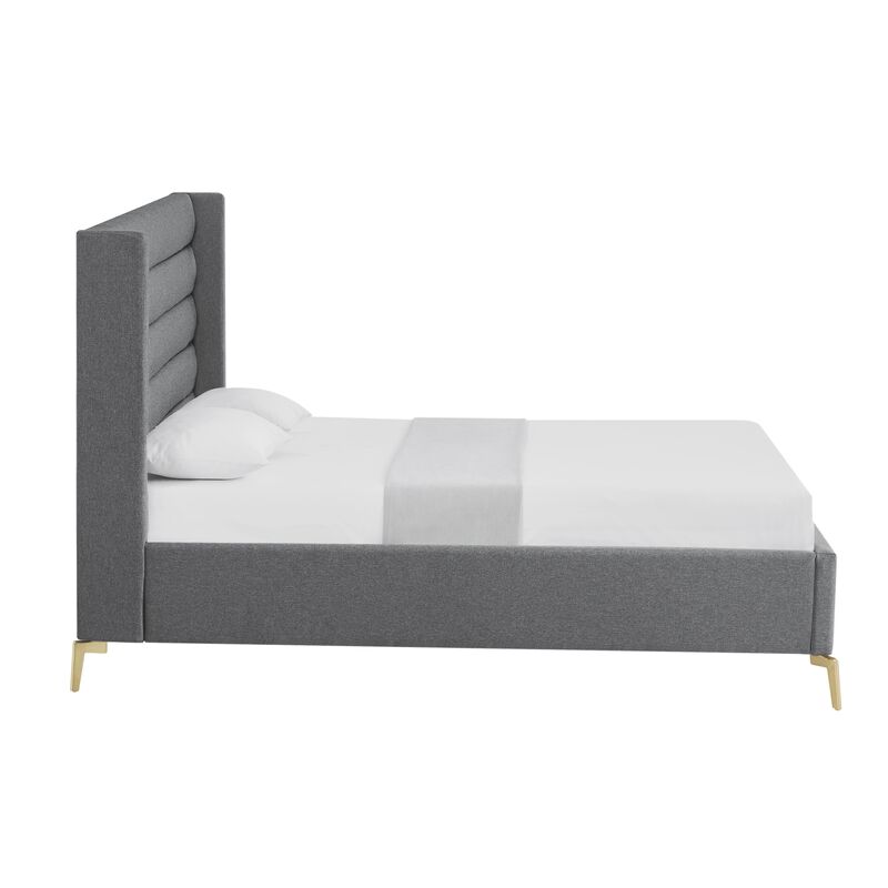 Inspired Home Ames Velvet Platform Bed