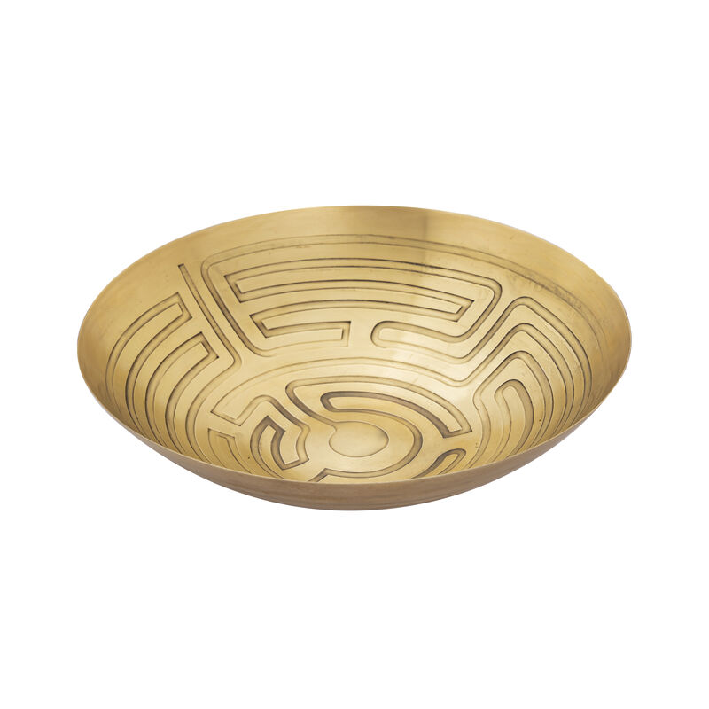 Gold Maze Etched Bowl - Set of 3