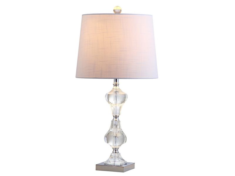 Chloe 26" Crystal LED Table Lamp, Clear