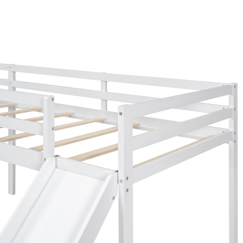 Merax L-Shaped Loft Bed with Ladder and Slide