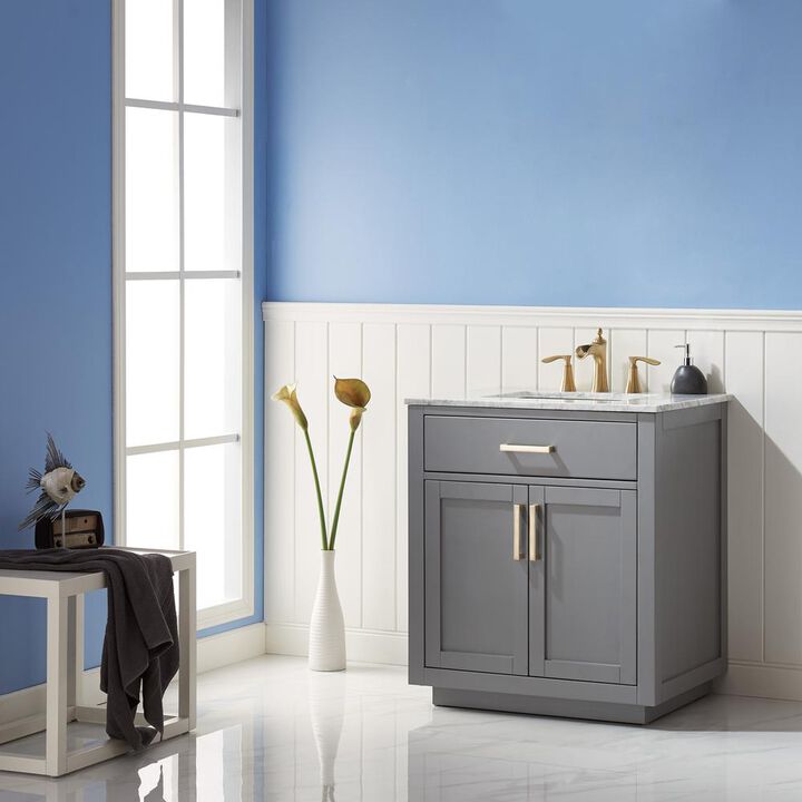 Altair 30 Single Bathroom Vanity Set in Gray without Mirror