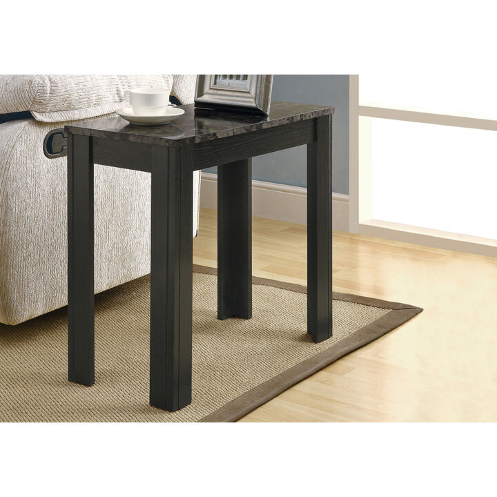 Monarch Specialties I 3112 Accent Table, Side, End, Nightstand, Lamp, Living Room, Bedroom, Laminate, Black, Grey, Transitional