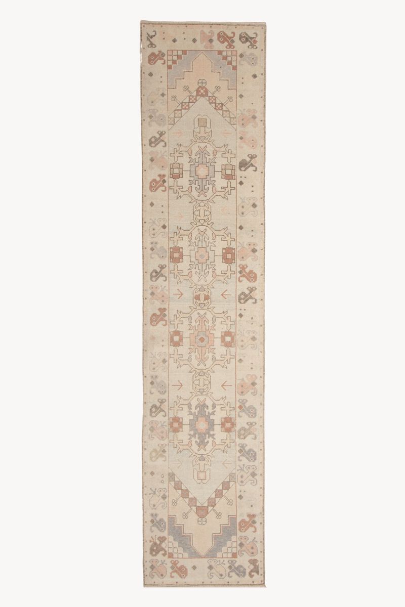 District Loom Vintage Turkish Anatolian Runner Rug No.350