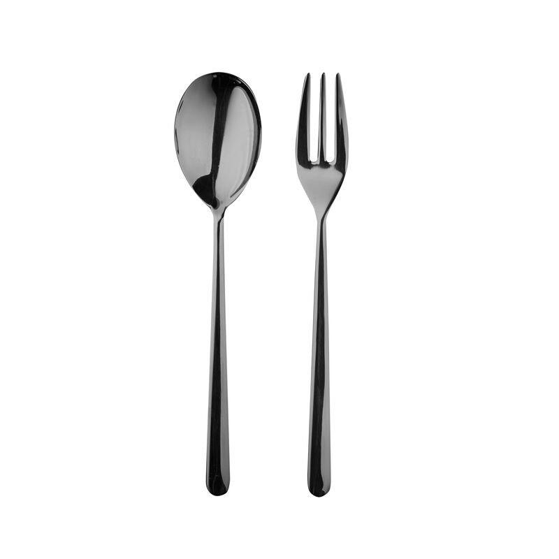 Linea 2 Piece Black Gold Serving Set