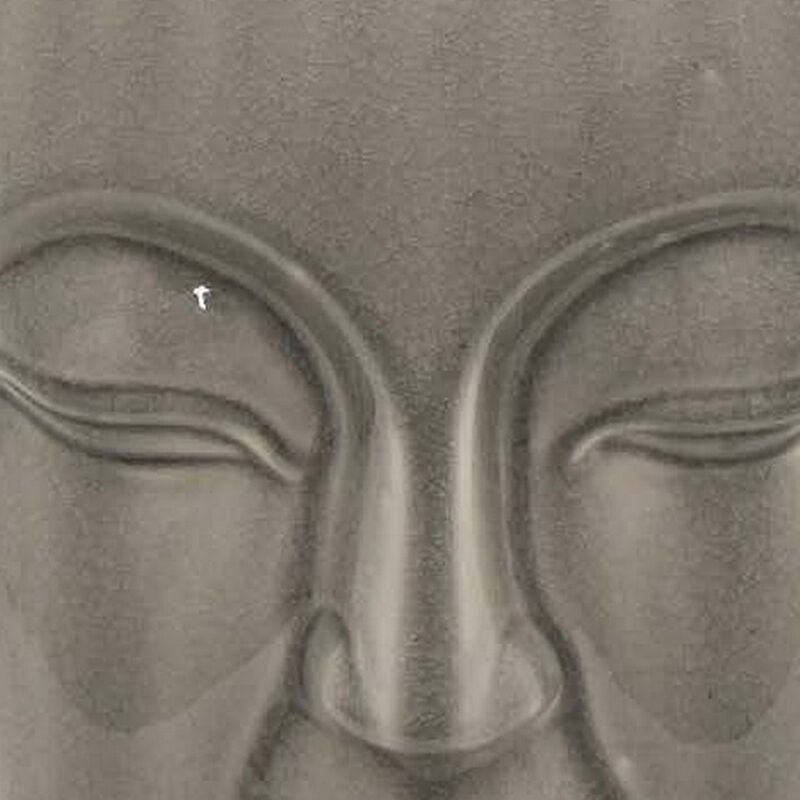 Suny 18 Inch Buddha Plant Stand Table, Figurine, Gray, Transitional Style - Benzara