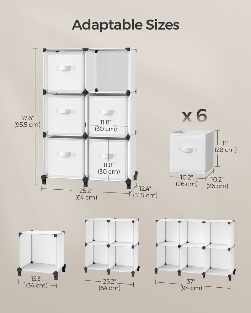 Cube Storage Organizer with 6 Storage Boxes