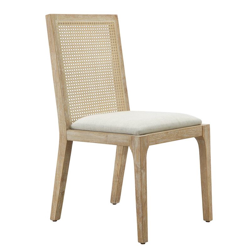 Gracie Mills Reid Farmhouse Cane Back Dining Chair Set