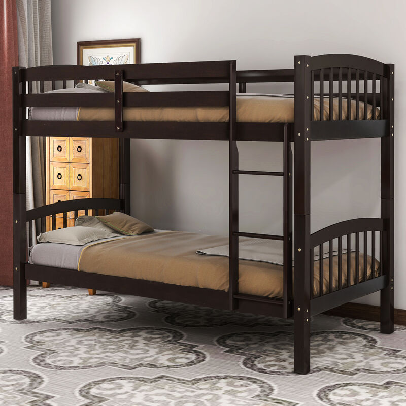 Twin Over Twin Bunk Bed With Ladder