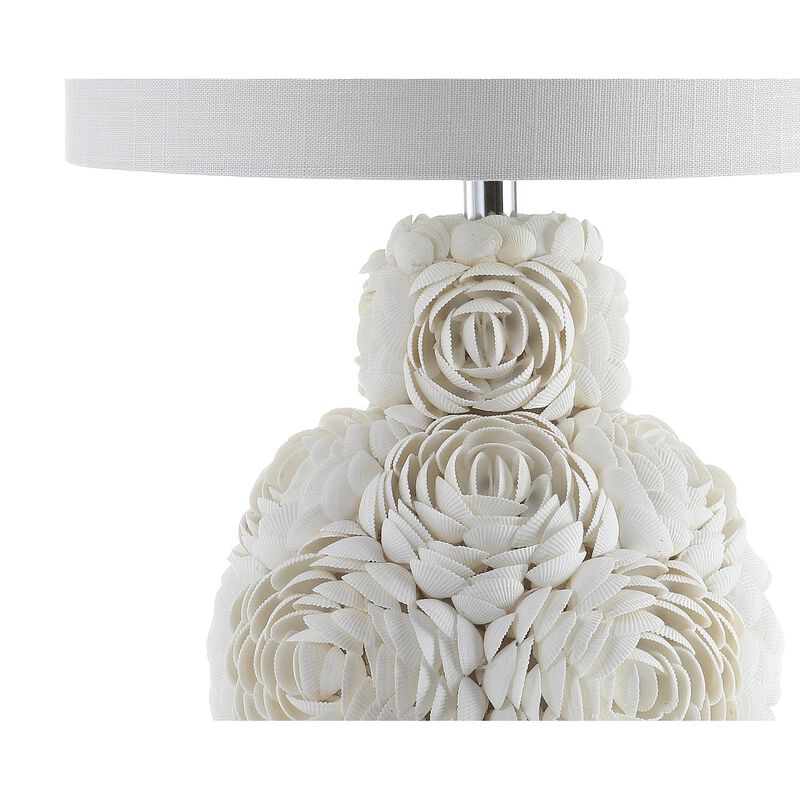 Seashell Rosette 24" LED Table Lamp, Cream