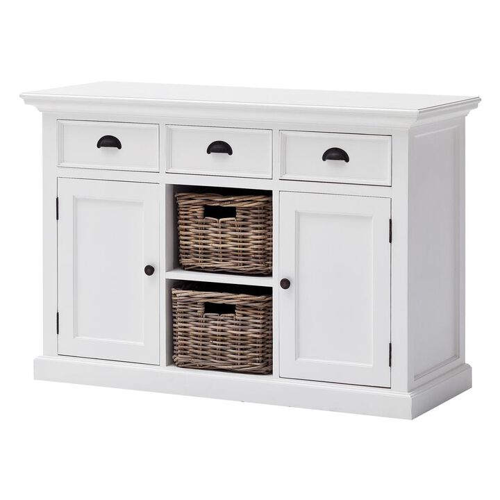 Belen Kox Classic White 2-Door Buffet with Baskets, Belen Kox