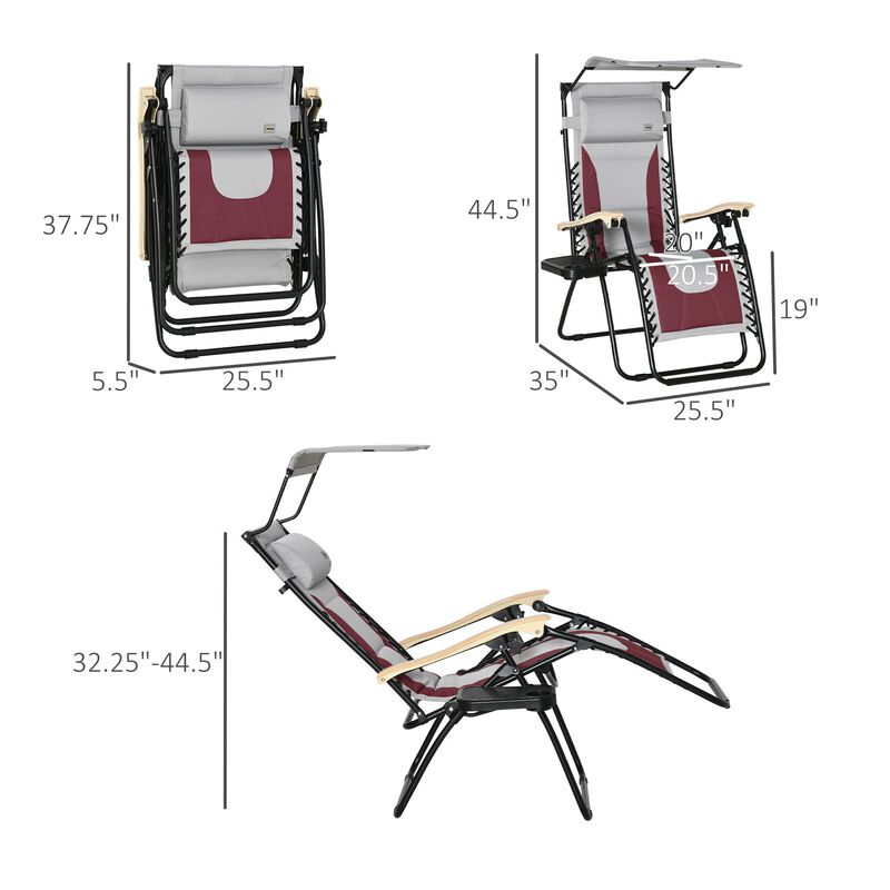 Outdoor Recliner: Zero Gravity Lounger with Canopy for Events