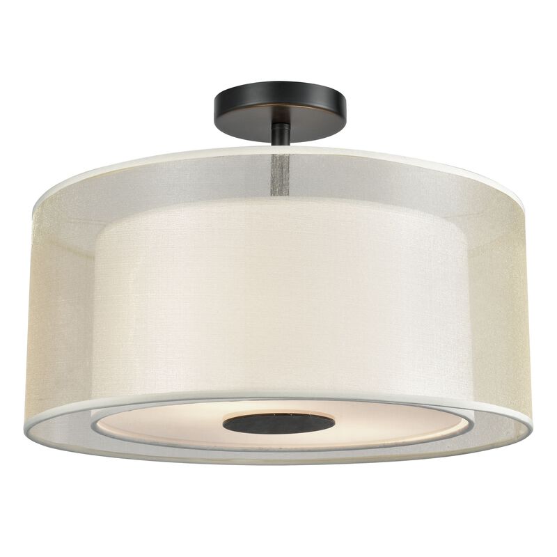 Ashland 16" Wide 2-Light Semi Flush Mount