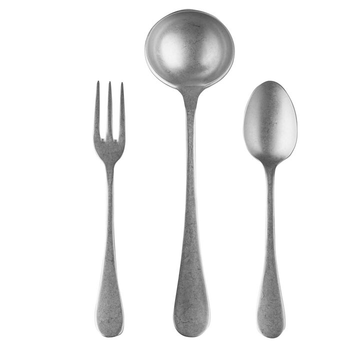 Vintage 3-Piece Serving Set in Silver