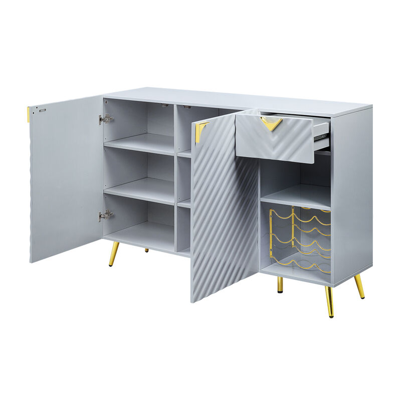 Gaines Server, Gray High Gloss Finish DN