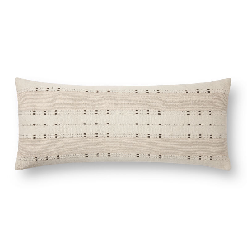 Gabrielle PAL0027 Beige/Terracotta 13''x35'' Polyester Pillow by Amber Lewis x Loloi, Set of Two