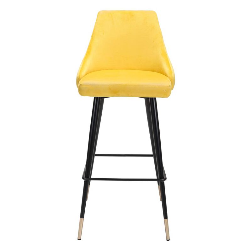 Belen Kox Piccolo Bar Chair, Yellow Velvet, Belen Kox