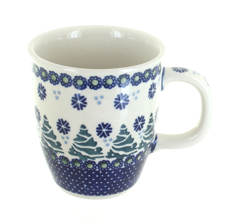 Blue Rose Polish Pottery Festive Fir Coffee Mug