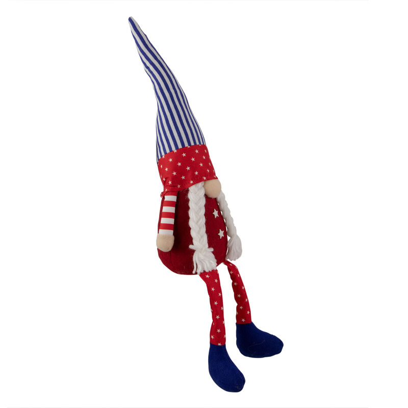 17.75" Sitting Patriotic Girl 4th of July Gnome