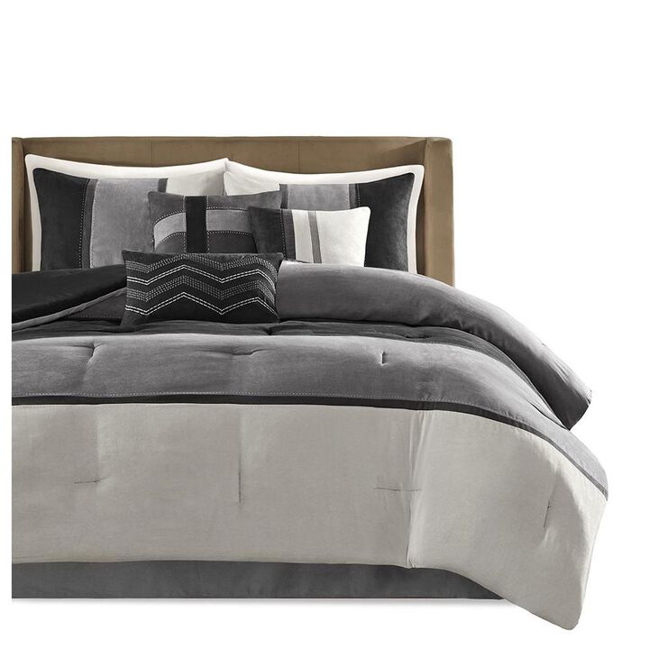 Belen Kox 7 Piece Faux Suede Comforter Set, Belen Kox