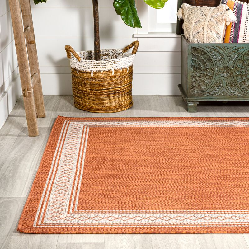 Lucia Classic Diamond Border Indoor/Outdoor Area Rug