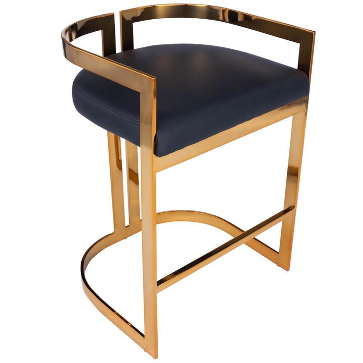 Curve Faux Leather Counter Stool, Belen Kox