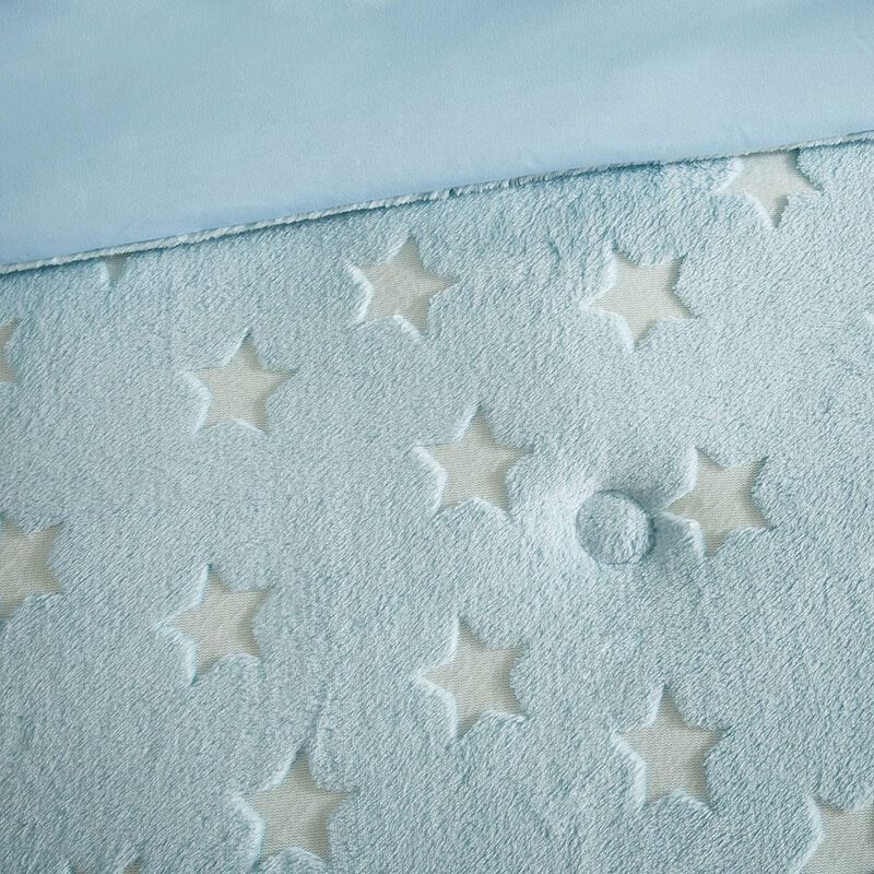 Gracie Mills Euralia Starry Night Glow-in-the-Dark Plush Comforter Set
