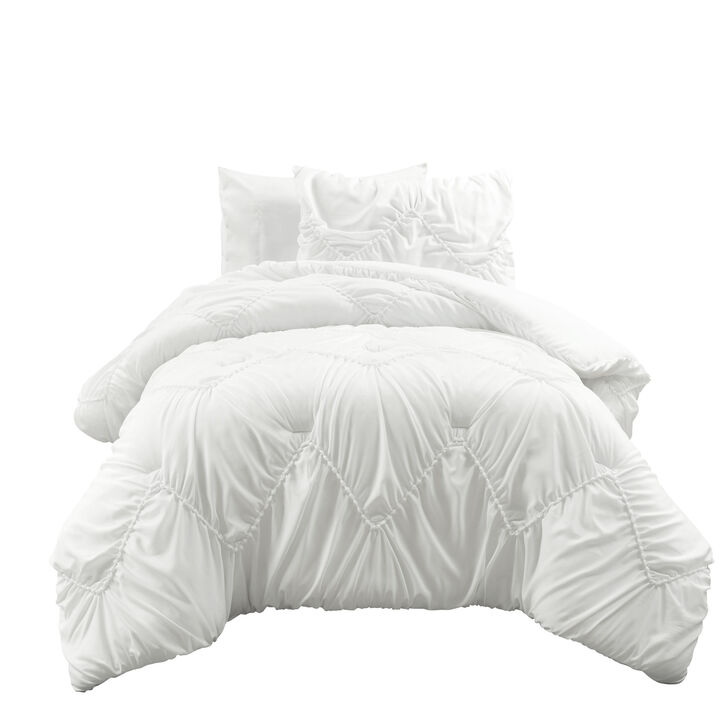 Ruched Chevron Comforter 2-Pc Set