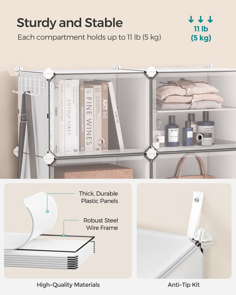 Plastic Shoe Rack with 12 Cubes for Versatile Storage and Easy Organization