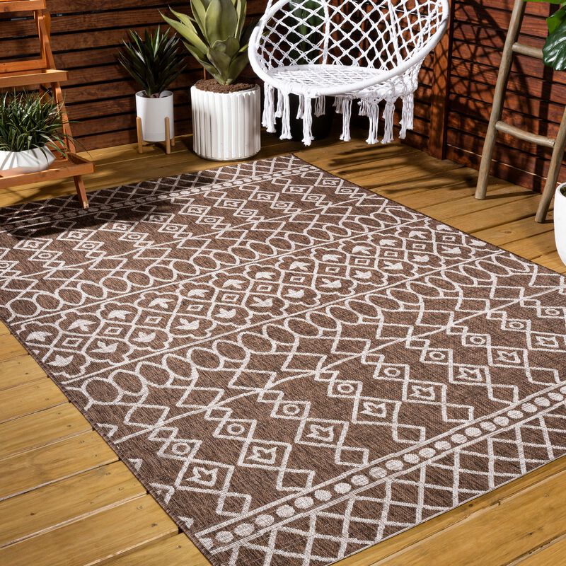 Kafel Tribal Bohemian Indoor/Outdoor Area Rug