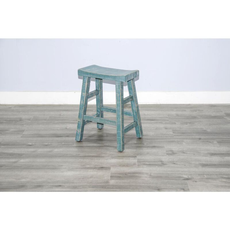 Sunny Designs Sea Grass Counter Saddle Seat Stool, Wood Seat