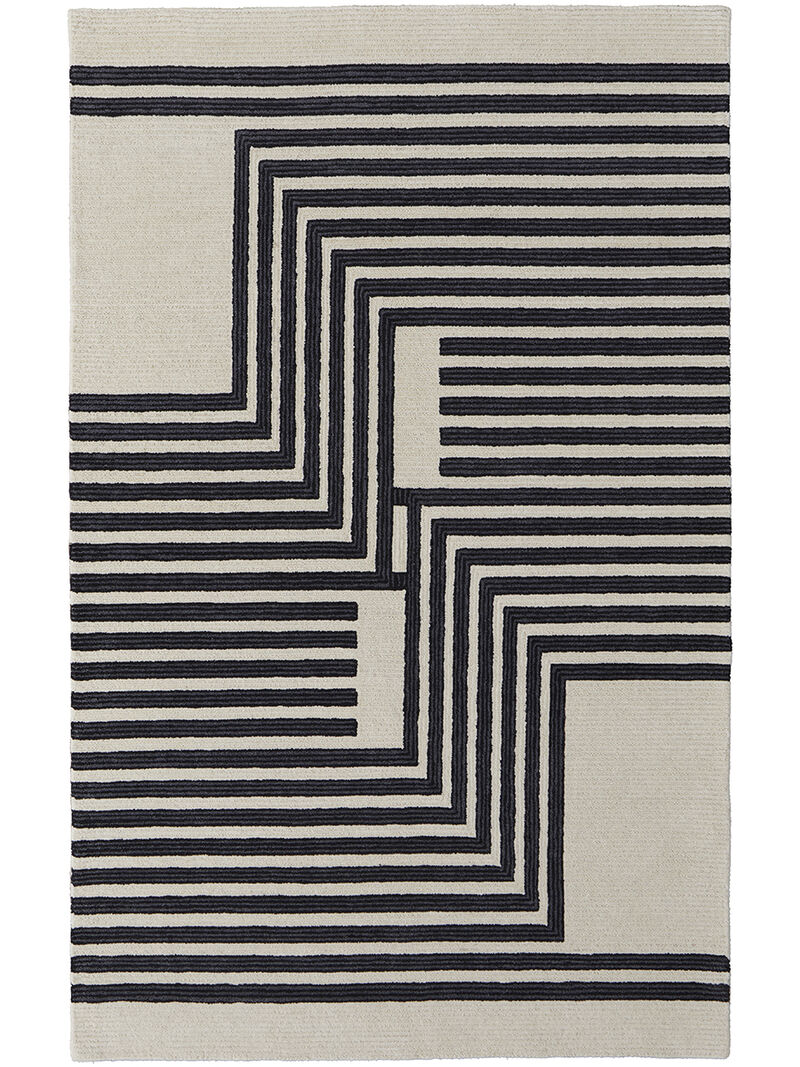 Maguire 8900F Gray/Ivory/Black 9' x 12' Rug