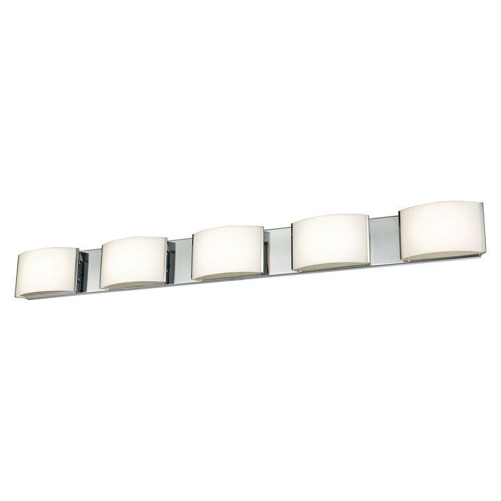 Pandora 44'' Wide 5-Light Silver Vanity Light