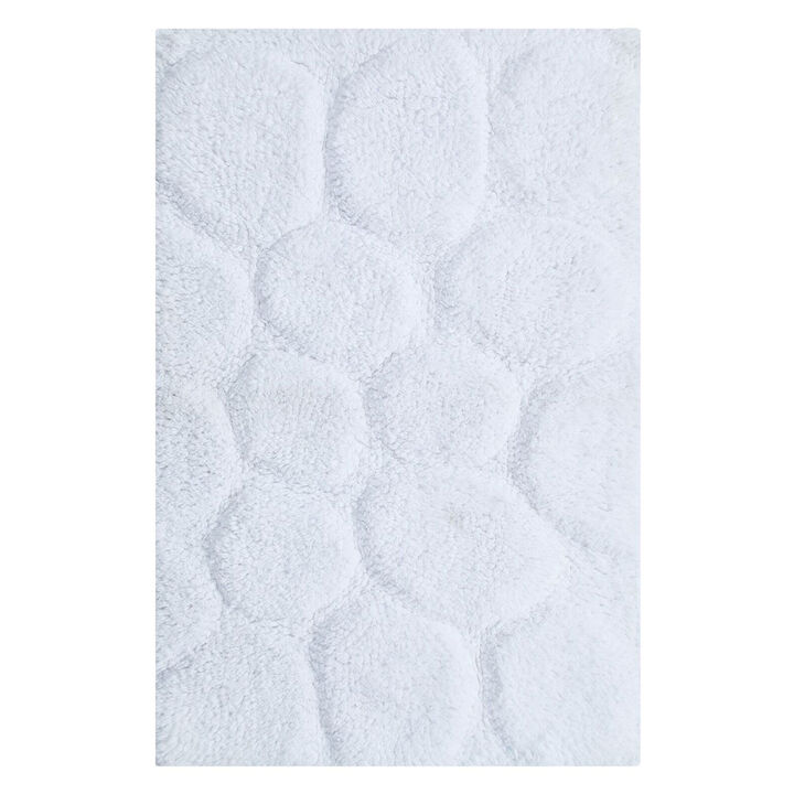 Luxurious Super Soft Non-Skid Cotton Bath Rug 24" x 40" White by Castle Hill London