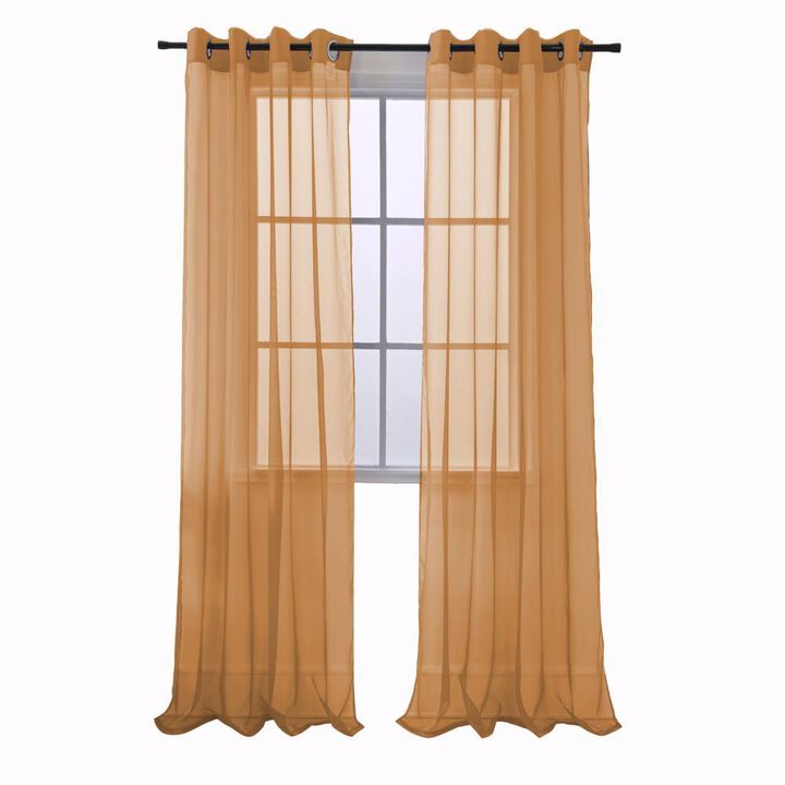 RT Designers Collection Cara One Sheer Grommet Light Filtering Curtain Panel