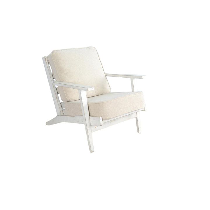 Sunny Designs Marina Mid-Century White Sand Chair