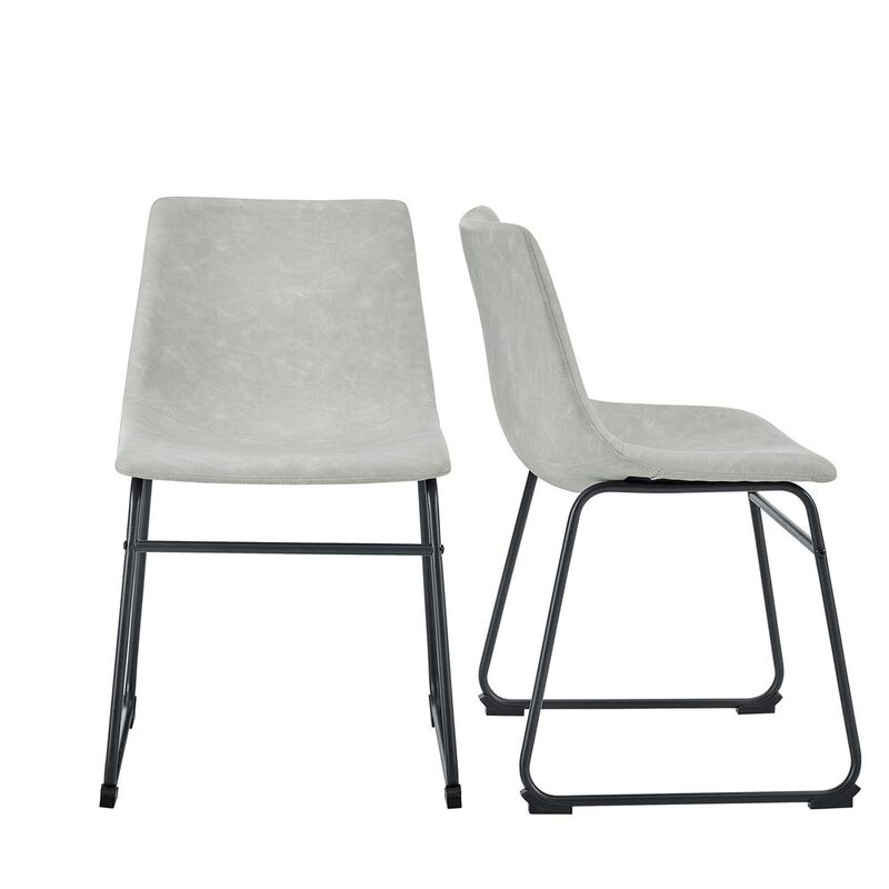 Belen Kox Urban Industrial Faux Leather Dining Chairs, Belen Kox