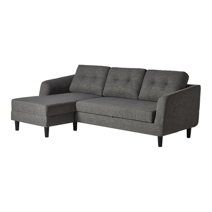 Belagio Charcoal Grey Sofa Bed with Chaise, Belen Kox