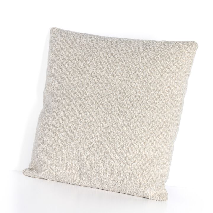 Boucle and Leather Pillow