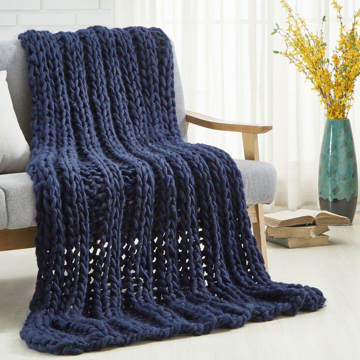 Cozy Tyme Joubert Channel Knit Throw 50"x70".