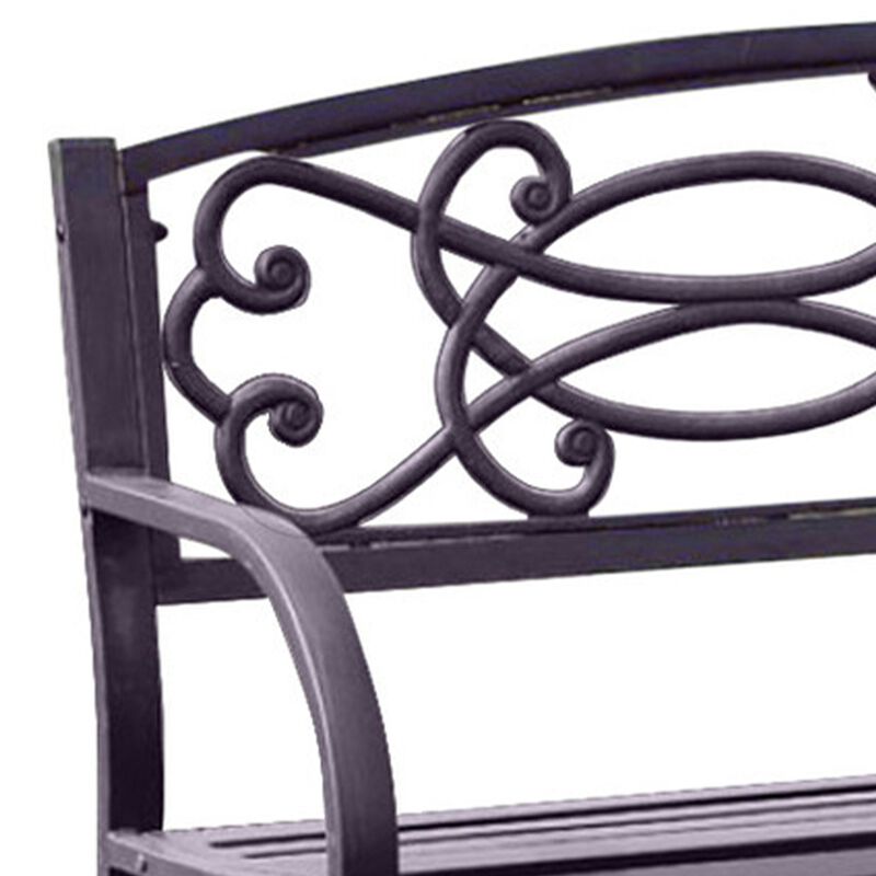 Potter Armrests Patio Bench-Benzara