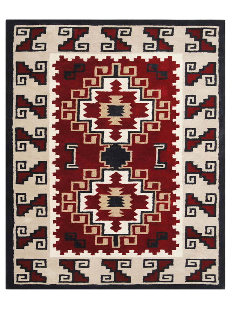 Santa Fe SANHLT638 Red 8" x 11" Rug