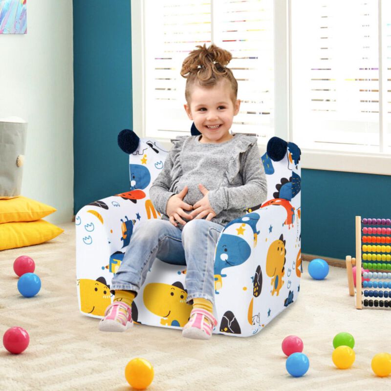 Hivvago High-density Padding Kids Sofa with Armrest and Extra Pillow