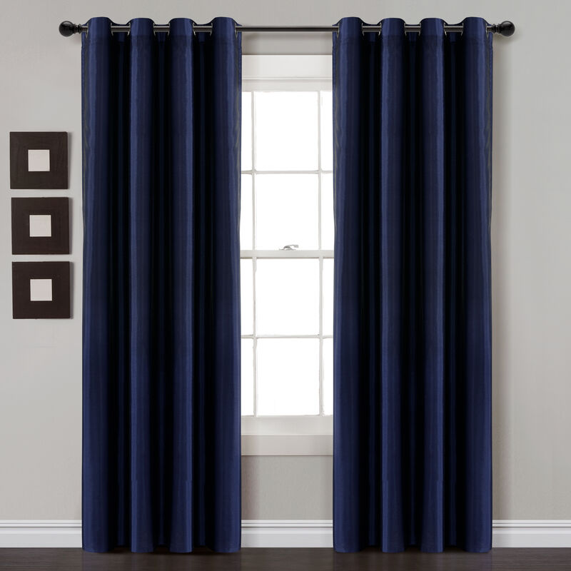 Lush Décor Insulated Grommet 100% Blackout Faux Silk Window Curtain Panel