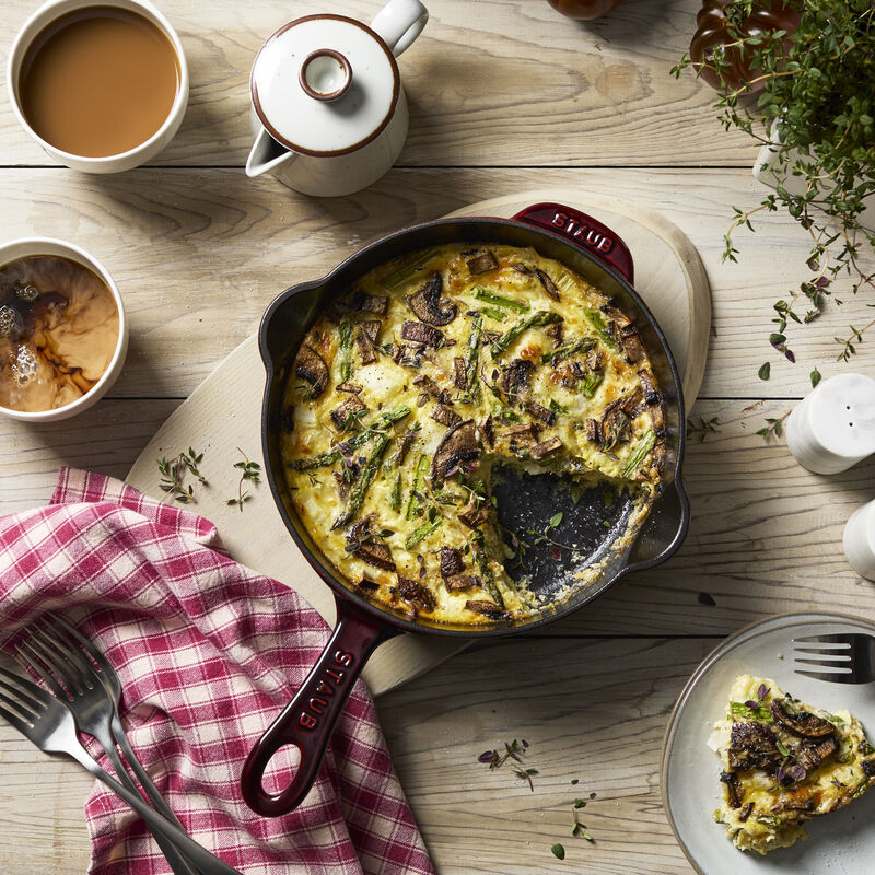 STAUB Cast Iron 8.5-inch Traditional Deep Skillet - Cherry